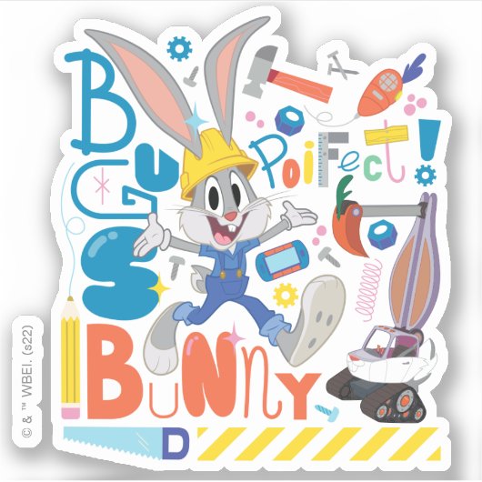 BUGS BUNNY BUILDER™| BUGS BUNNY™-werkmiddelen Sticker (Voorkant)