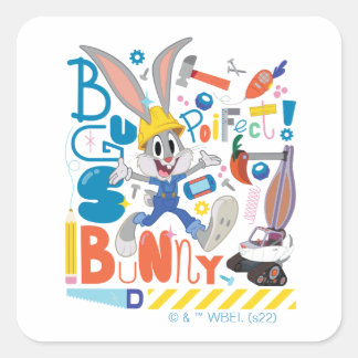 BUGS BUNNY BUILDER™| BUGS BUNNY™-werkmiddelen Vierkante Sticker