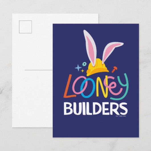 BUGS BUNNY BUILDER™| Logo met hard Pet gestapeld Briefkaart (Voorkant / Achterkant)