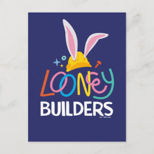 BUGS BUNNY BUILDER™  Logo met hard Pet gestapeld Briefkaart