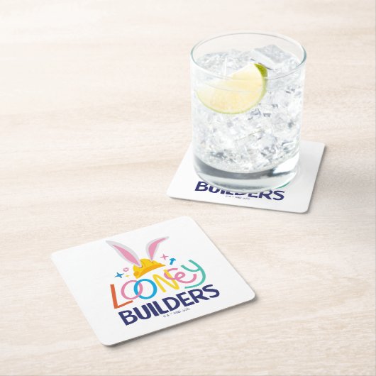 BUGS BUNNY BUILDER™| Logo met hard Pet gestapeld Kartonnen Onderzetters (Insitu)