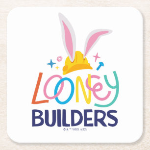 BUGS BUNNY BUILDER™  Logo met hard Pet gestapeld Kartonnen Onderzetters