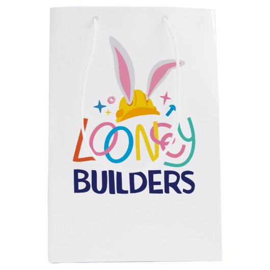 BUGS BUNNY BUILDER™| Logo met hard Pet gestapeld Medium Cadeauzakje (Voorkant)