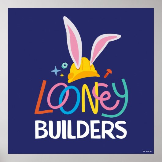 BUGS BUNNY BUILDER™| Logo met hard Pet gestapeld Poster (Voorkant)