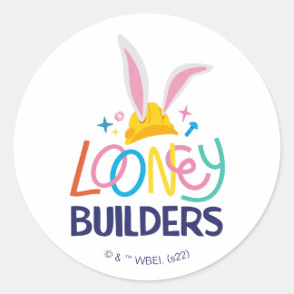 BUGS BUNNY BUILDER™| Logo met hard Pet gestapeld Ronde Sticker