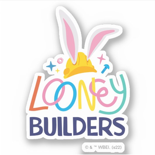 BUGS BUNNY BUILDER™| Logo met hard Pet gestapeld Sticker (Voorkant)