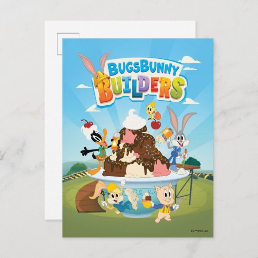 BUGS BUNNY BUILDER™| Looney Builders Ice Cream Briefkaart (Voorkant / Achterkant)