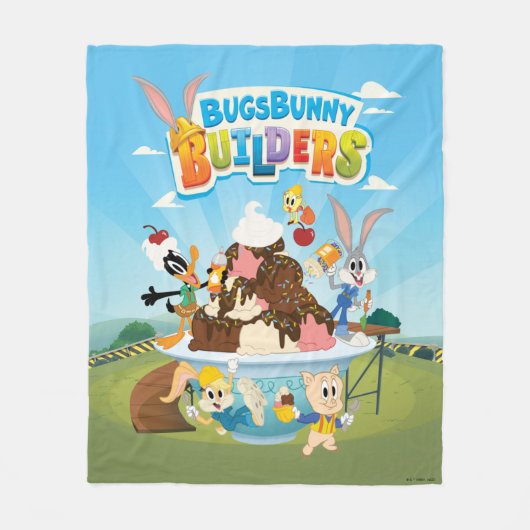BUGS BUNNY BUILDER™| Looney Builders Ice Cream Fleece Deken (Voorkant)
