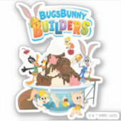 BUGS BUNNY BUILDER™| Looney Builders Ice Cream Sticker (Voorkant)