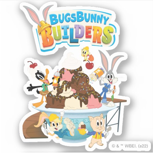 BUGS BUNNY BUILDER™| Looney Builders Ice Cream Sticker (Voorkant)
