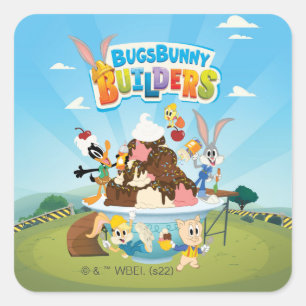 BUGS BUNNY BUILDER™  Looney Builders Ice Cream Vierkante Sticker
