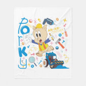 BUGS BUNNY BUILDER™| Porky Pig Work Tools Fleece Deken (Voorkant)