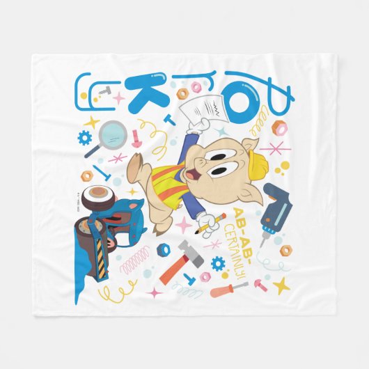 BUGS BUNNY BUILDER™| Porky Pig Work Tools Fleece Deken (Voorkant (Horizontaal))