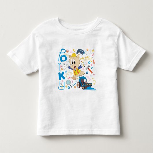 BUGS BUNNY BUILDER™| Porky Pig Work Tools Kinder Shirts (Voorkant)