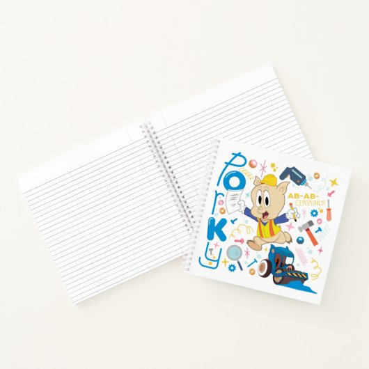 BUGS BUNNY BUILDER™| Porky Pig Work Tools Notitieboek (Binnen)