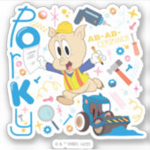 BUGS BUNNY BUILDER™| Porky Pig Work Tools Sticker (Voorkant)