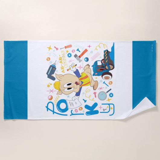 BUGS BUNNY BUILDER™| Porky Pig Work Tools Strandlaken (Voorkant)