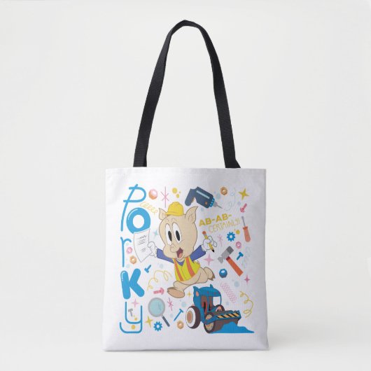 BUGS BUNNY BUILDER™| Porky Pig Work Tools Tote Bag (Voorkant)