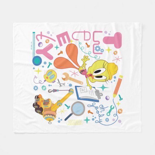 BUGS BUNNY BUILDER™| TWEETY™-werkmiddelen Fleece Deken (Voorkant (Horizontaal))