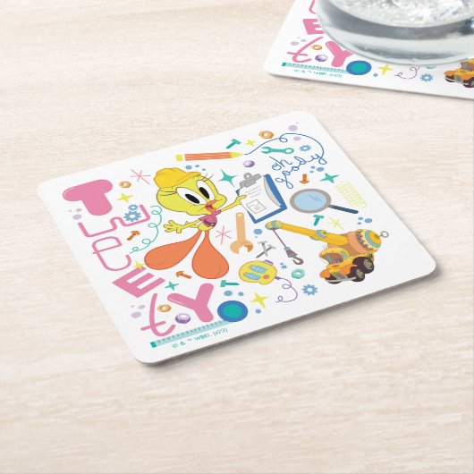 BUGS BUNNY BUILDER™| TWEETY™-werkmiddelen Kartonnen Onderzetters (Schuin)