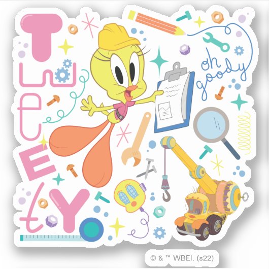 BUGS BUNNY BUILDER™| TWEETY™-werkmiddelen Sticker (Voorkant)