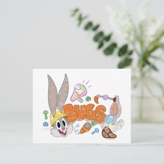 BUGS BUNNY BUILDERS™| BUGS BUNNY™-kettingkunst Briefkaart (Staand voorkant)