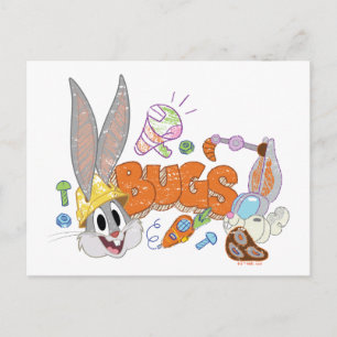 BUGS BUNNY BUILDERS™  BUGS BUNNY™-kettingkunst Briefkaart