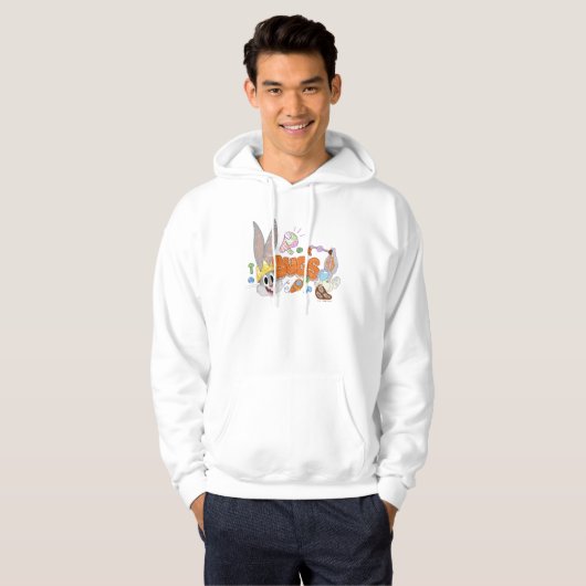 BUGS BUNNY BUILDERS™| BUGS BUNNY™-kettingkunst Hoodie (Voorkant volledig)