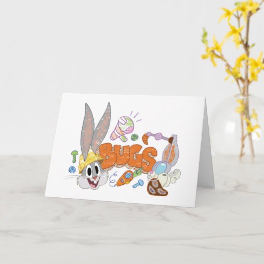 BUGS BUNNY BUILDERS™| BUGS BUNNY™-kettingkunst Kaart (Gele Bloem)