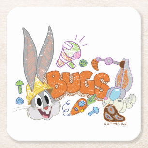 BUGS BUNNY BUILDERS™  BUGS BUNNY™-kettingkunst Kartonnen Onderzetters