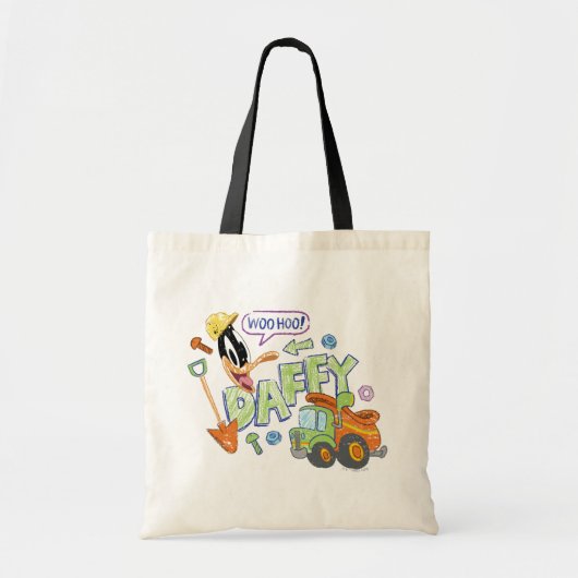 BUGS BUNNY BUILDERS™| DAFFY DUCK™ Schets Kunst Tote Bag (Voorkant)
