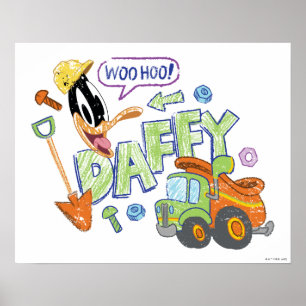 BUGS BUNNY BUILDERS™ DAFFY DUCK™-schets Poster