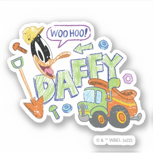 BUGS BUNNY BUILDERS™| DAFFY DUCK™-schets Sticker (Voorkant)