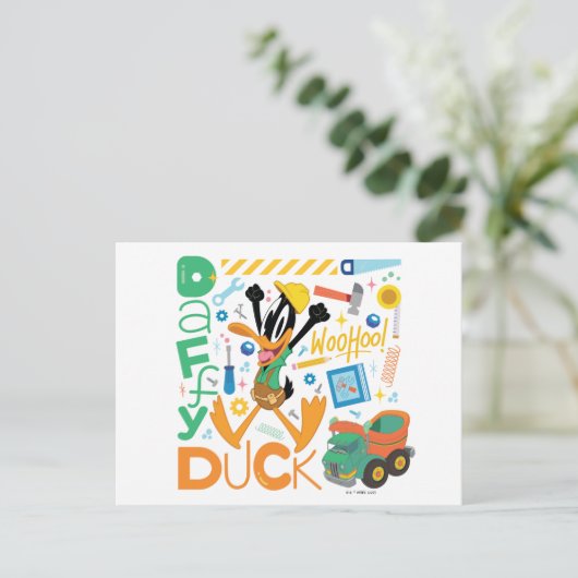 BUGS BUNNY BUILDERS™| DAFFY DUCK™ Worktools Briefkaart (Staand voorkant)
