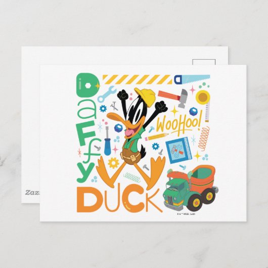 BUGS BUNNY BUILDERS™| DAFFY DUCK™ Worktools Briefkaart (Voorkant / Achterkant)