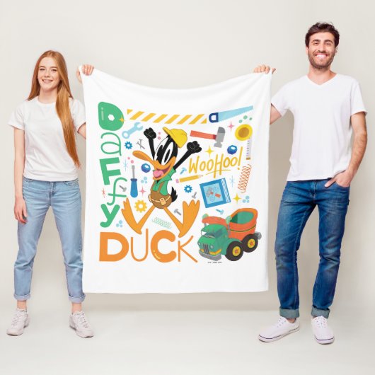 BUGS BUNNY BUILDERS™| DAFFY DUCK™ Worktools Fleece Deken (In situ)