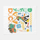 BUGS BUNNY BUILDERS™| DAFFY DUCK™ Worktools Fleece Deken (Voorkant (Horizontaal))