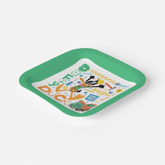 BUGS BUNNY BUILDERS™| DAFFY DUCK™ Worktools Papieren Bordje (Gebogen)