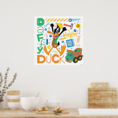 BUGS BUNNY BUILDERS™| DAFFY DUCK™ Worktools Poster (Keuken)