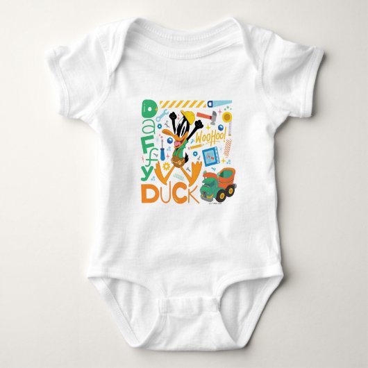 BUGS BUNNY BUILDERS™| DAFFY DUCK™ Worktools Romper (Voorkant)
