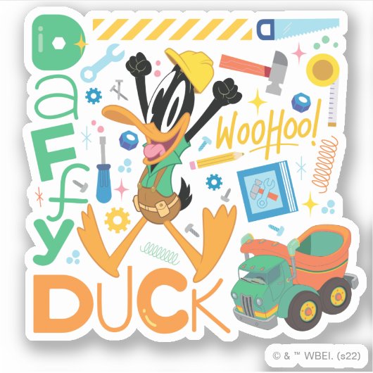 BUGS BUNNY BUILDERS™| DAFFY DUCK™ Worktools Sticker (Voorkant)