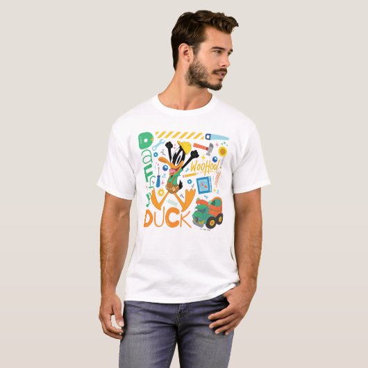BUGS BUNNY BUILDERS™| DAFFY DUCK™ Worktools T-shirt (Voorkant volledig)