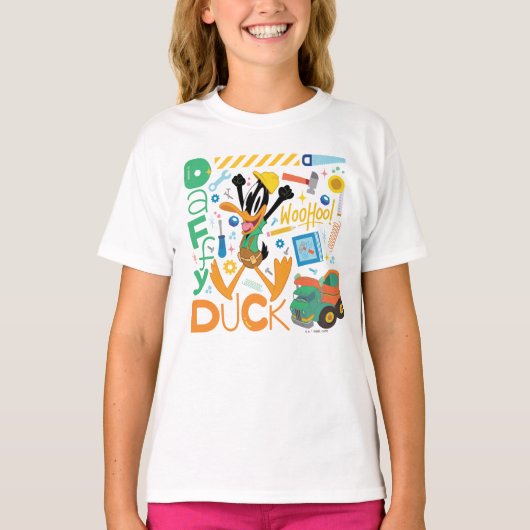 BUGS BUNNY BUILDERS™| DAFFY DUCK™ Worktools T-shirt (Voorkant)
