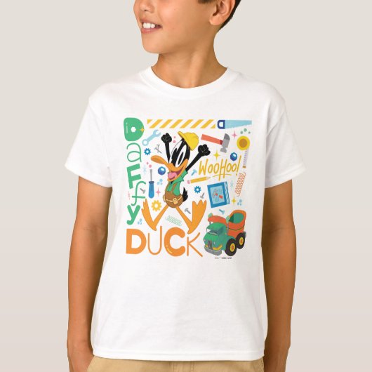 BUGS BUNNY BUILDERS™| DAFFY DUCK™ Worktools T-shirt (Voorkant)