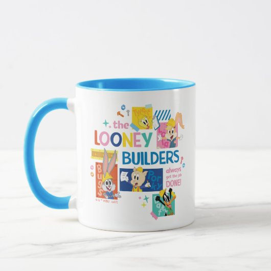 BUGS BUNNY BUILDERS™| De Looney Builders Collage Mok (Links)