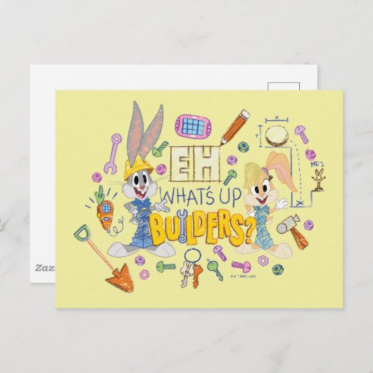 BUGS BUNNY BUILDERS™| Eh, wat zit er in Builders? Briefkaart (Voorkant / Achterkant)
