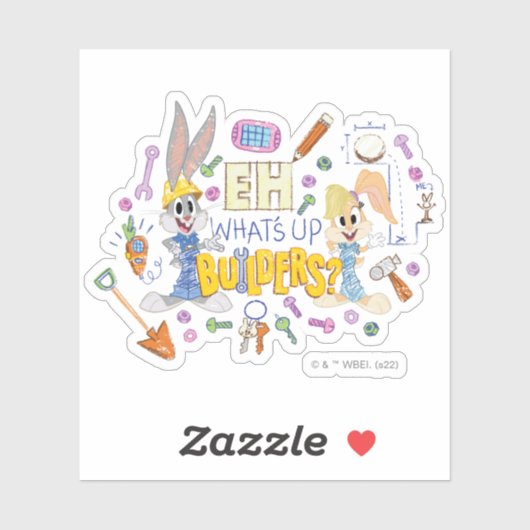BUGS BUNNY BUILDERS™| Eh, wat zit er in Builders? Sticker (Vel)