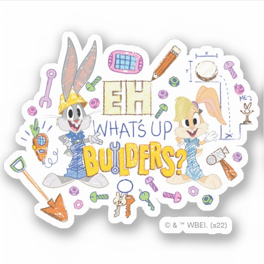 BUGS BUNNY BUILDERS™| Eh, wat zit er in Builders? Sticker (Voorkant)