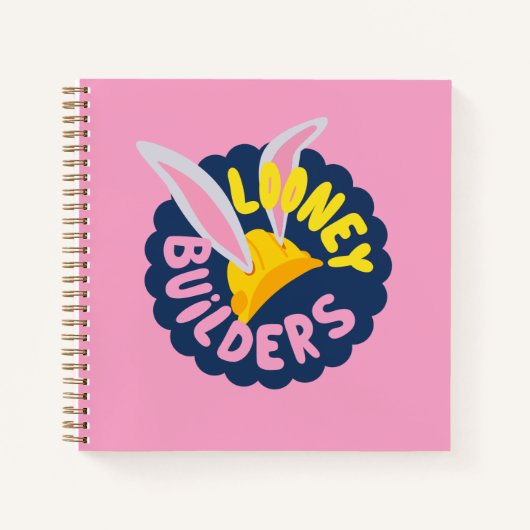 BUGS BUNNY BUILDERS™| Gebogen Logo met Bouwhelm Notitieboek (Voorkant)