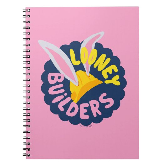BUGS BUNNY BUILDERS™| Gebogen Logo met Bouwhelm Notitieboek (Voorkant)